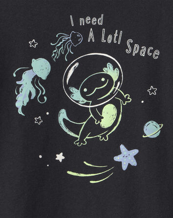 Tout-petit gar&ccedil;on - T-shirts &agrave; imprim&eacute; Axolotl dans l&rsquo;espace - Noir, 