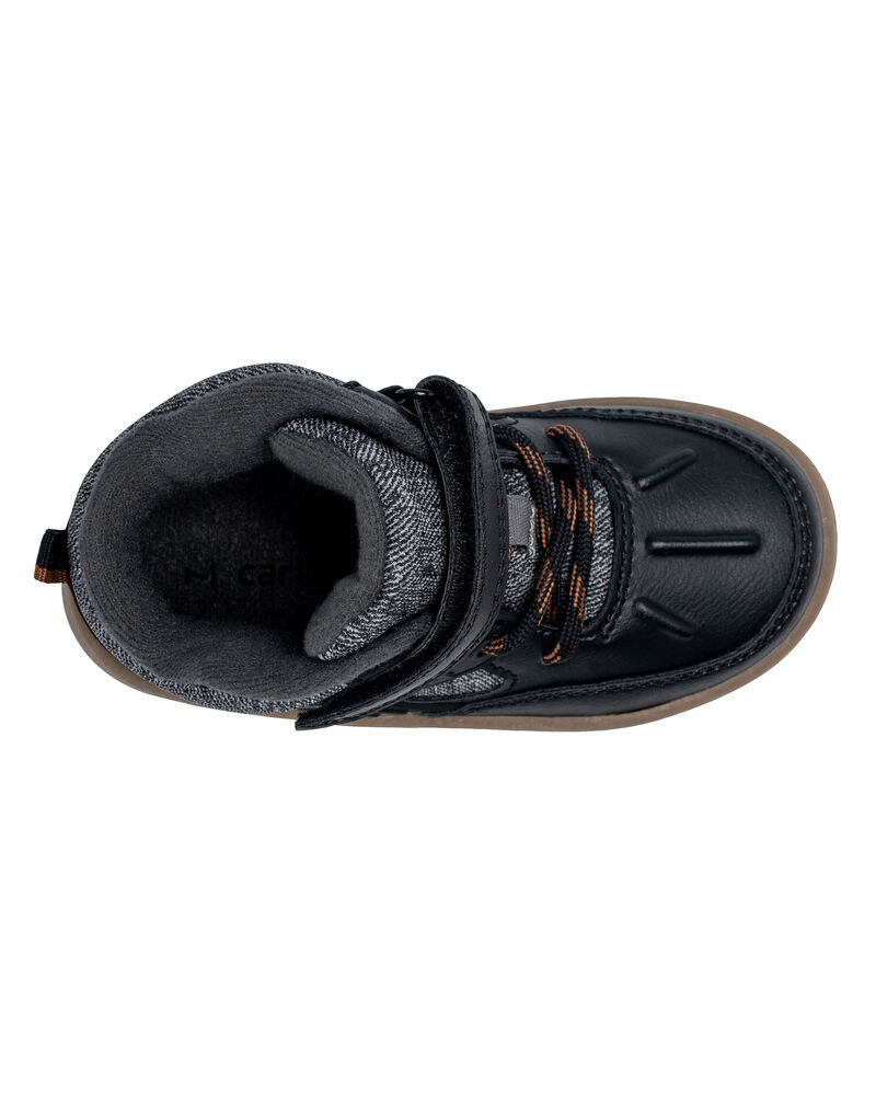 Toddler Boy Lace-Up Boots - Grey, image 4 of 6 slides