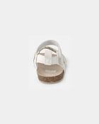 Baby Girl Floral Sandals - White, image 3 of 6 slides