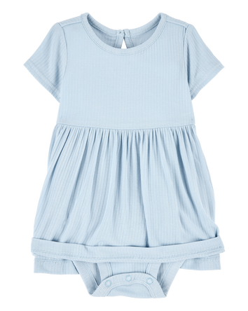 Bébé Robe cache-couche PurelySoft de couleur unie - Bleu, 