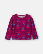 Toddler Girl Cherry Long-Sleeve Top - Red, image 1 of 3 slides