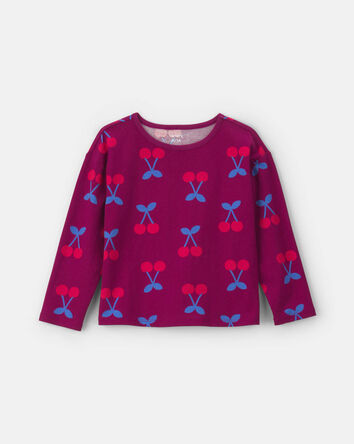 Toddler Girl Cherry Long-Sleeve Top - Red, 