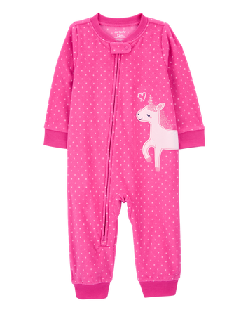 Toddler 1-Piece Unicorn Fleece Footless Pyjamas, 