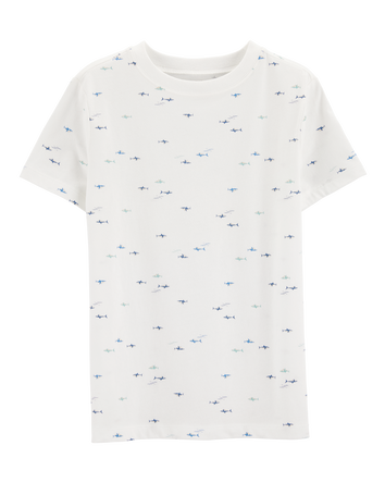 Kid Shark Cotton-Blend Tee - White, 