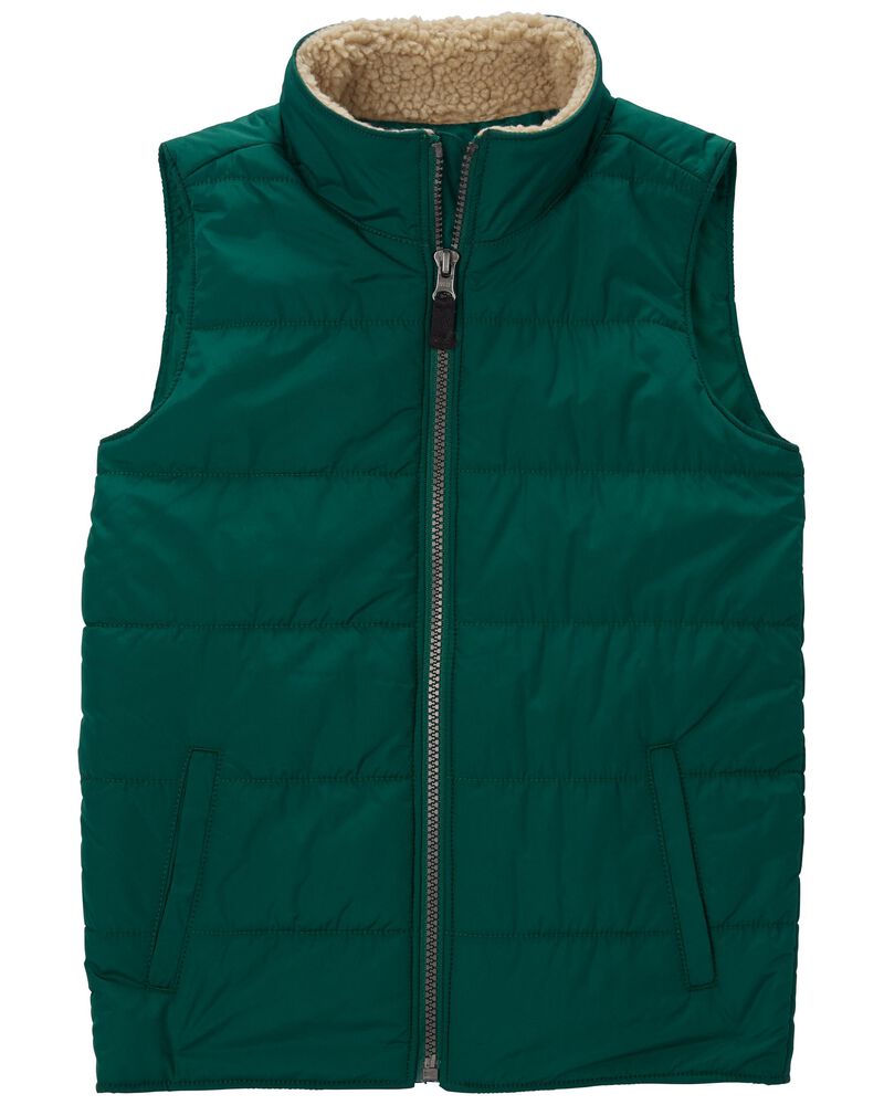 Zip-Up Puffer Vest, image 1 of 4 slides