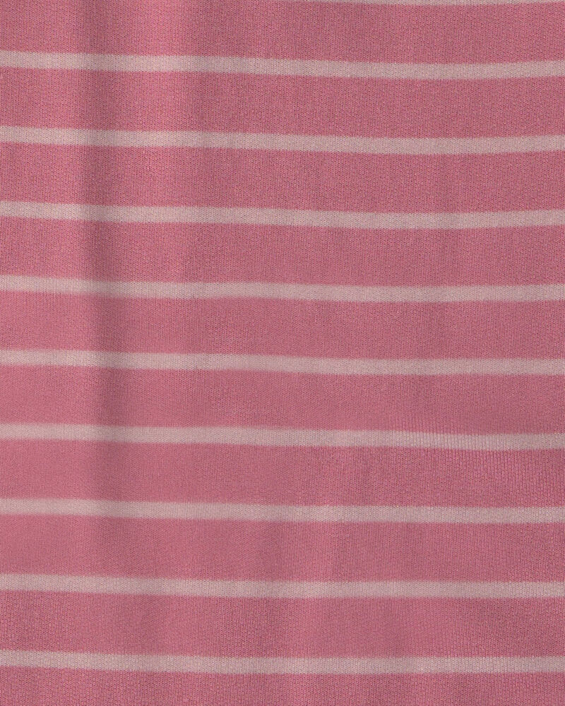 Baby Girl Striped PurelySoft&trade; Long-Sleeve Jumpsuit - Pink, image 3 of 5 slides