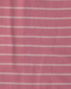 Baby Girl Striped PurelySoft&trade; Long-Sleeve Jumpsuit - Pink, image 3 of 5 slides
