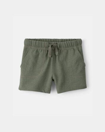 Baby Boy French Terry Shorts - Green, 