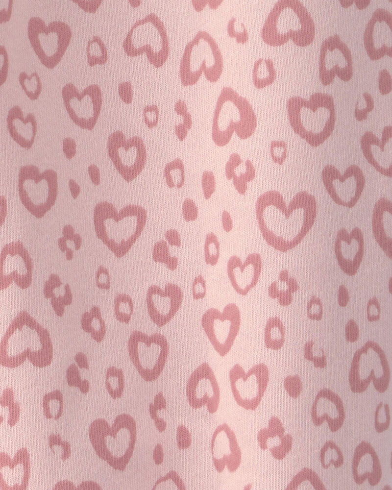 Filles - Pantalon &agrave; coupe ballon en molleton &agrave; motif l&eacute;opard &ndash; Rose, image 3 sur 3 diapositives