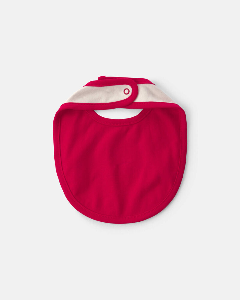 Baby 'Baby's First Christmas' Bib - Red/Cream, image 3 of 4 slides