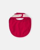 Baby 'Baby's First Christmas' Bib - Red/Cream, image 3 of 4 slides