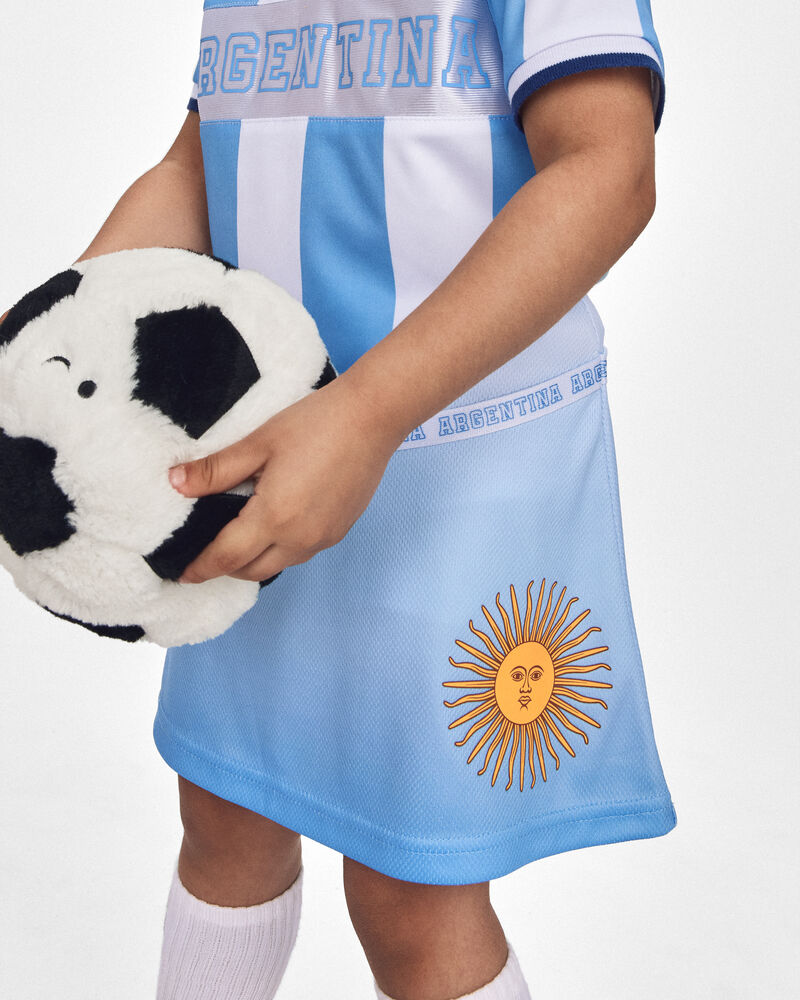 Girls 2-Piece Umbro Argentina Soccer Jersey & Skort Set - Light Blue/White, image 2 of 10 slides