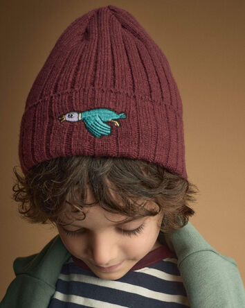 Toddler Duck Beanie - Brown, 