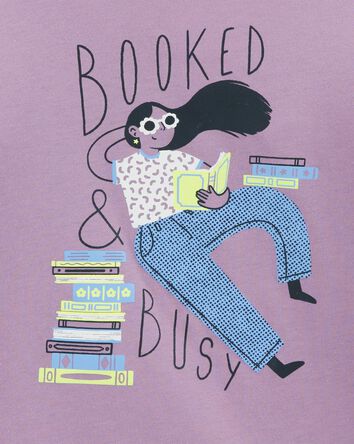 Kid Booked & Busy Long-Sleeve Shirt - Purple, 