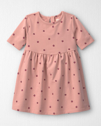 Toute-petit fille - Robe en jersey bouclette de coton biologique &agrave; motif pomme, 