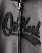 Baby Boy OshKosh Fleece Logo Zip Hoodie - Black, image 2 of 4 slides