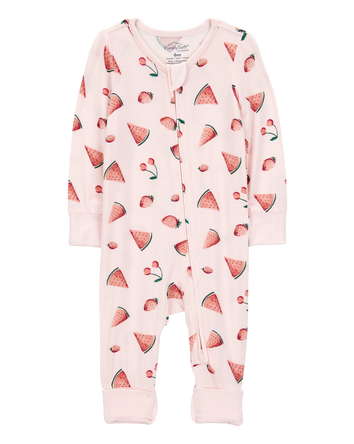 Baby Watermelon 2-Way Zip PurelySoft Footless Sleeper, 