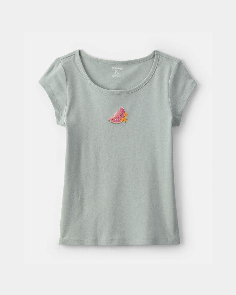 Filles - T-shirt c&ocirc;tel&eacute; &agrave; imprim&eacute; de melon d&rsquo;eau - Vert, image 1 sur 2 diapositives