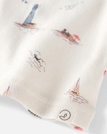 Toddler Organic Cotton Pyjamas in Coastal Print, 