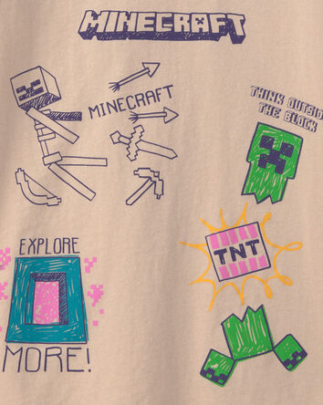Gar&ccedil;ons - T-shirt &agrave; imprim&eacute; Minecraft&reg; - Beige, 
