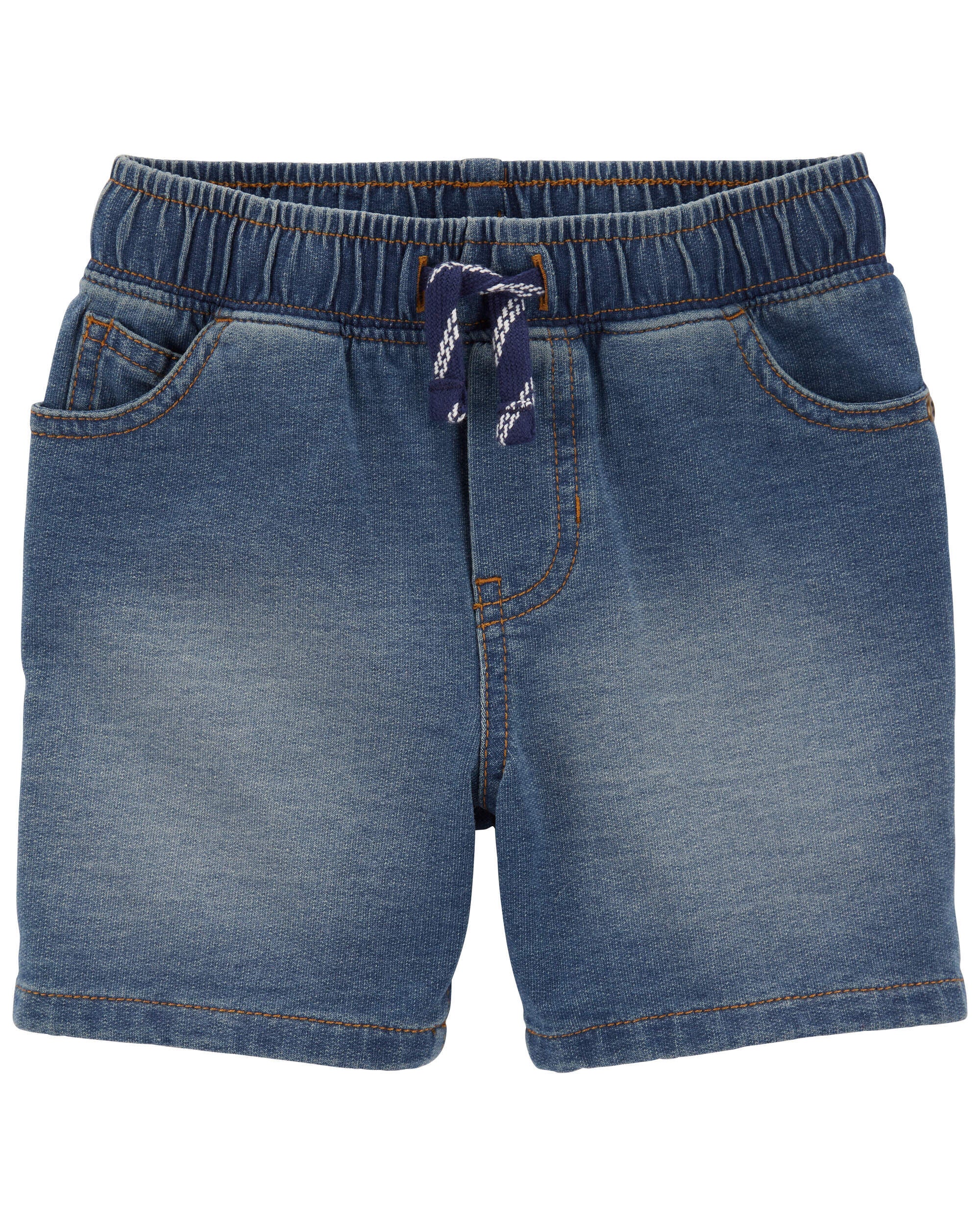 Pull on discount blue jean shorts