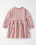 Baby Girl Organic Cotton Dress in Pink Bunny Print, image 2 of 6 slides