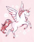 Kid 4-Piece Unicorn Cotton Pyjamas, image 2 of 4 slides
