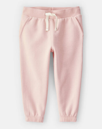 Baby Girl Cotton Joggers - Pink, 