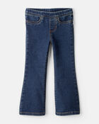 Toddler Girl 2-Piece Floral Top and Denim Pants Set, image 2 of 6 slides