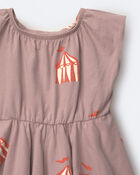 Toddler Girl Avenue Twirl&trade; Dress in Big Top Print - Mauve, image 4 of 6 slides