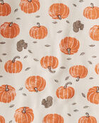 Kids 2-Piece Organic Cotton Pyjamas in Harvest Pumpkins, image 3 of 4 slides