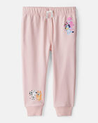 B&eacute;b&eacute; fille - Pantalon de jogging en jersey bouclette &agrave; cordon de serrage Bluey - Rose, image 1 sur 3 diapositives