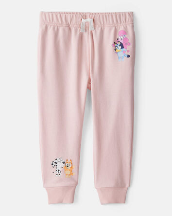 B&eacute;b&eacute; fille - Pantalon de jogging en jersey bouclette &agrave; cordon de serrage Bluey - Rose, 