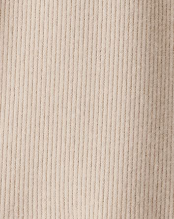 Toddler Boy Ribbed Long-Sleeve Pocket Tee - Tan, 