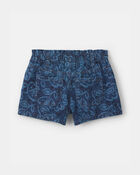 Tout-petit fille - Short en denim &agrave; motif floral - D&eacute;lav&eacute; fonc&eacute;, image 2 sur 3 diapositives