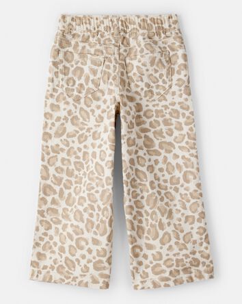 Toddler Girl Leopard Wide-Leg Pants - Ivory, 