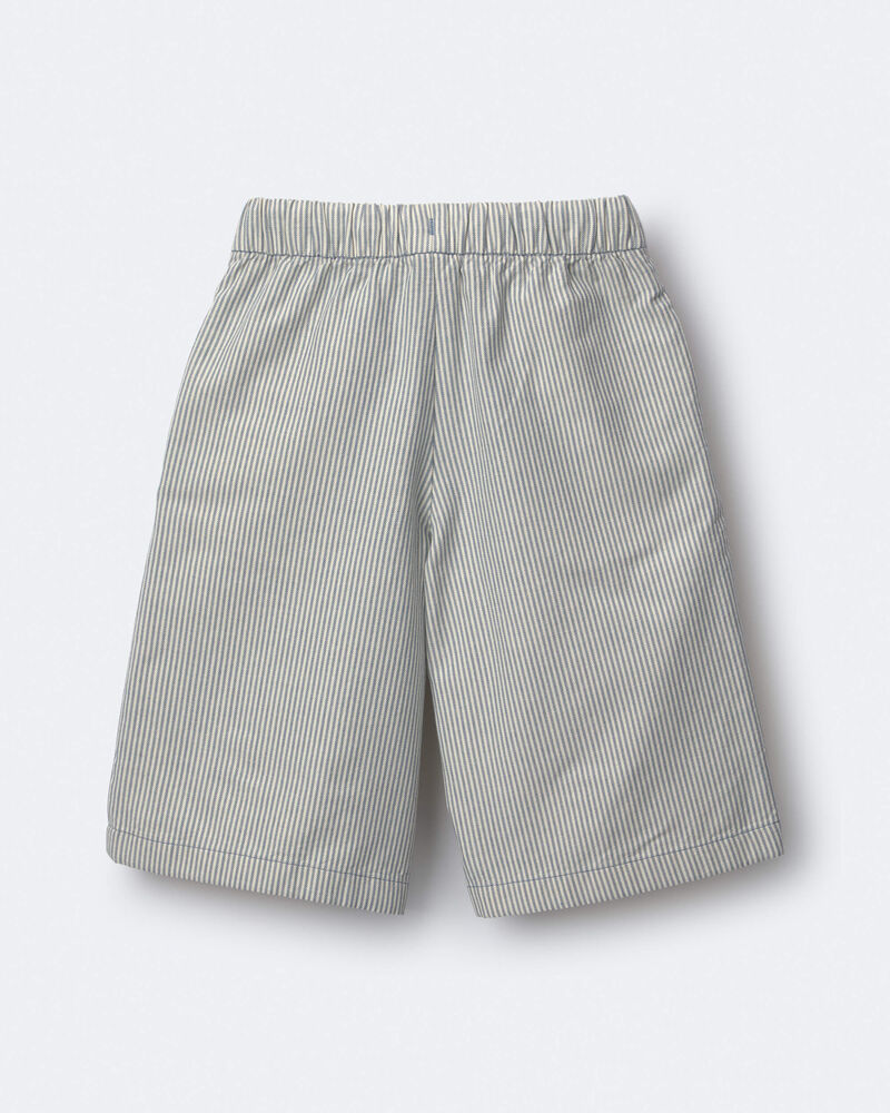 Toddler Girl Wide-Leg Pants in Stripes - Slate Blue, image 2 of 3 slides