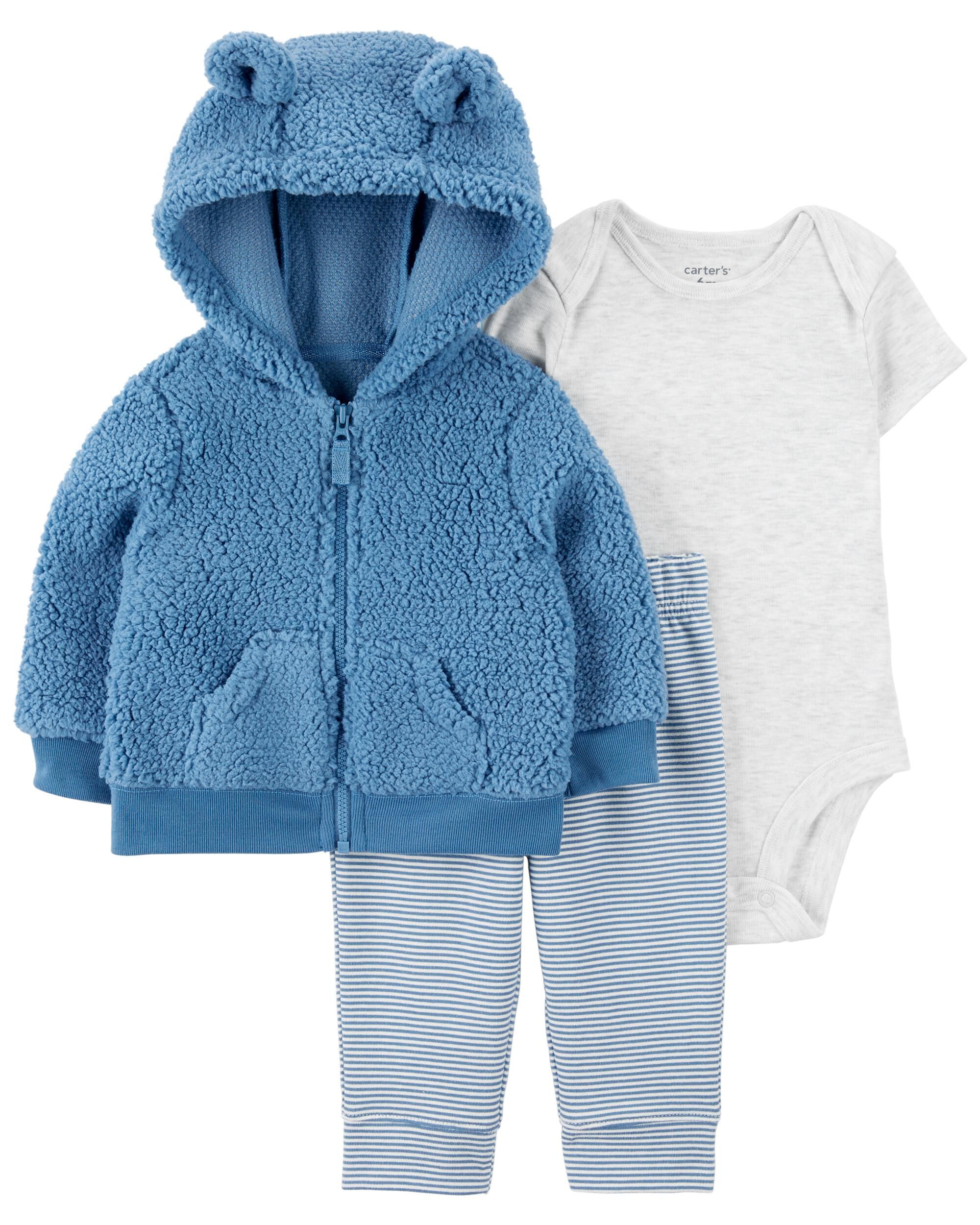 Baby Boys Baby 3 Piece Bear Jacket Set NB Carter s