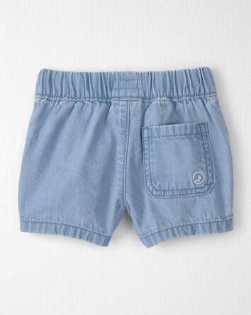 Baby Organic Cotton Chambray Shorts, 