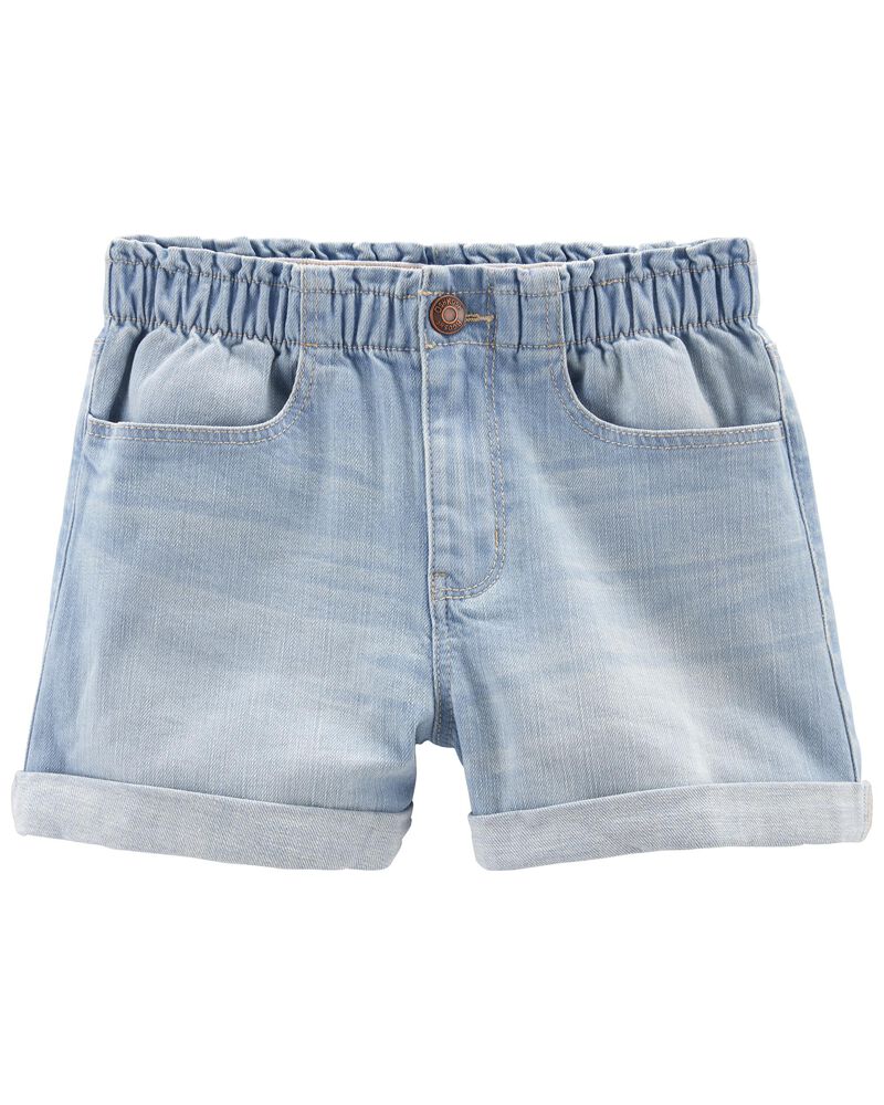 Paperbag Denim Shorts, image 1 of 2 slides