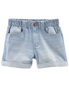 Paperbag Denim Shorts, image 1 of 2 slides