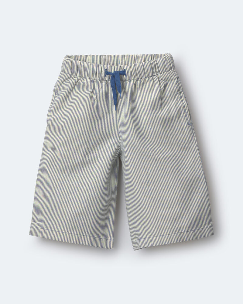 Toddler Girl Wide-Leg Pants in Stripes - Slate Blue, image 1 of 3 slides