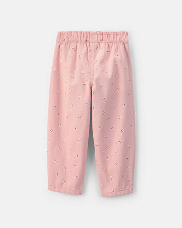Toddler Girl Floral Twill Pull-On Pants - Pink, 