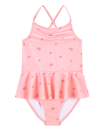 Toddler 1-Piece Floral Tutu Swimsuit, 
