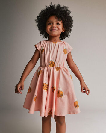 Toddler Girl Avenue Twirl&trade; Dress in Bee Print - Light Pink, 