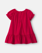 Baby Girl Corduroy Short-Sleeve Dress - Red, image 2 of 5 slides