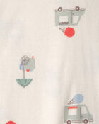 Toddler 2-Pack Ice Cream Truck 100% Cotton Snug Fit 1-Piece pyjama - Blue/Ivory, image 3 of 4 slides