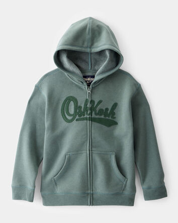 Boys OshKosh Logo Zip Jacket - Green, 