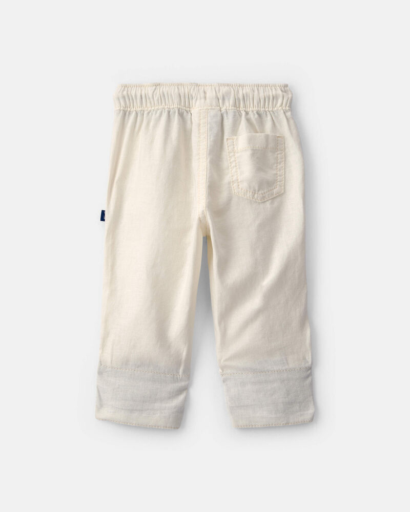 B&eacute;b&eacute; - Pantalon en lin - Blanc, image 2 sur 3 diapositives