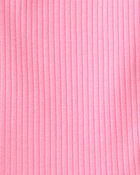 Baby Girl 3-Piece Cherry Chambray Sleeveless Top, Bodysuit & Short Set - Pink/Blue, image 4 of 6 slides